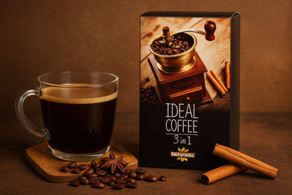 Ideal Coffee 3 in 1 – Healthy Instant Coffee with Whey Protein & Coconut (25 Sachets) قهوة Ideal 3 في 1 – قهوة صحية فورية ببروتين الواي وجوز الهند (25 كيس)