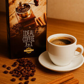 Ideal Coffee 3 in 1 – Healthy Instant Coffee with Whey Protein & Coconut (25 Sachets) قهوة Ideal 3 في 1 – قهوة صحية فورية ببروتين الواي وجوز الهند (25 كيس)