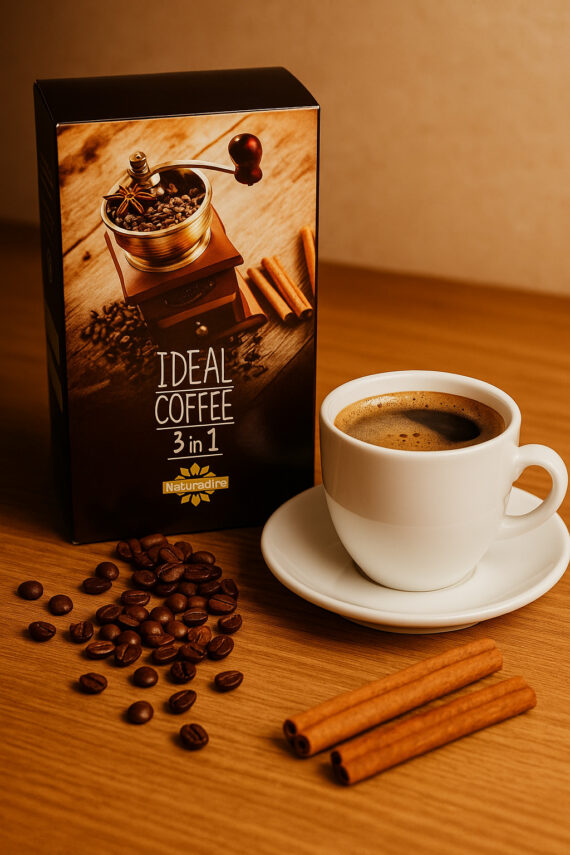 Ideal Coffee 3 in 1 – Healthy Instant Coffee with Whey Protein & Coconut (25 Sachets) قهوة Ideal 3 في 1 – قهوة صحية فورية ببروتين الواي وجوز الهند (25 كيس)