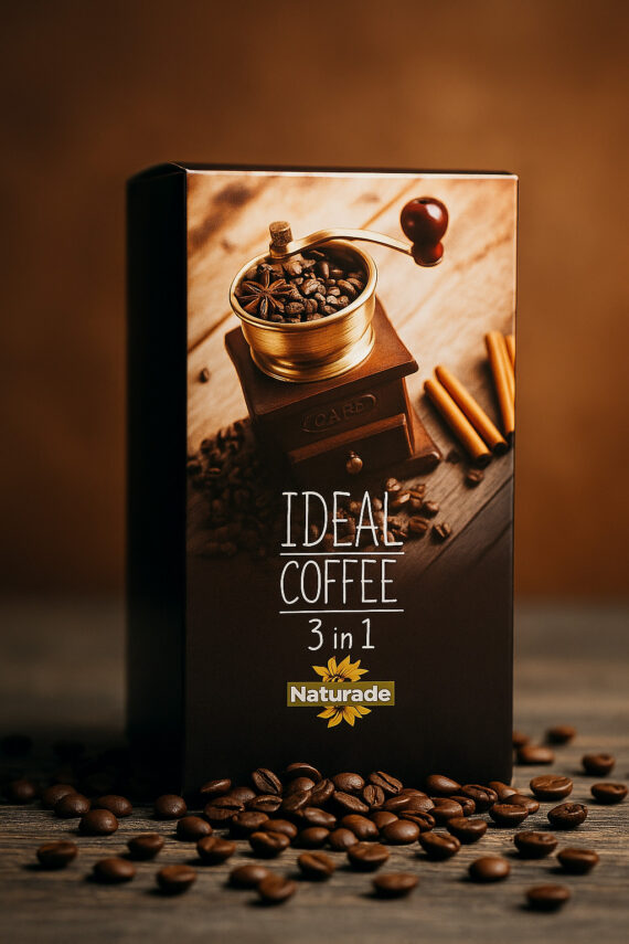 Ideal Coffee 3 in 1 – Healthy Instant Coffee with Whey Protein & Coconut (25 Sachets) قهوة Ideal 3 في 1 – قهوة صحية فورية ببروتين الواي وجوز الهند (25 كيس)