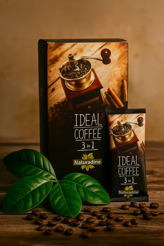 Ideal Coffee 3 in 1 – Healthy Instant Coffee with Whey Protein & Coconut (25 Sachets) قهوة Ideal 3 في 1 – قهوة صحية فورية ببروتين الواي وجوز الهند (25 كيس)