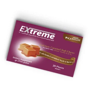 إكستريم – مكمل كالسيوم بنكهة الكراميل مع أعلى تركيز وفيتامينات داعمة للعظام EXTREME – Calcium Toffee Supplement with the Highest Absorption and Bone-Supporting Vitamins (20 Pieces)
