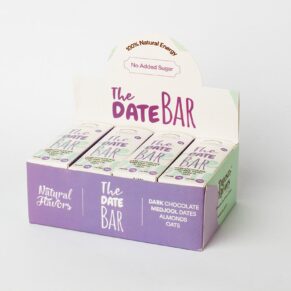 بار تمر مجدول ولوز مع الشوكولاتة الداكنة من Dates 'n Flavors مع شوكولاتة داكنة – سناك صحي طبيعي غني بالبروتين والطاقة Dates 'n Flavors Medjool Dates and Almond Bar with Dark Chocolate – Healthy Natural Protein Snack