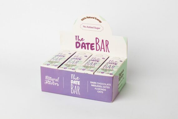 بار تمر مجدول ولوز مع الشوكولاتة الداكنة من Dates 'n Flavors مع شوكولاتة داكنة – سناك صحي طبيعي غني بالبروتين والطاقة Dates 'n Flavors Medjool Dates and Almond Bar with Dark Chocolate – Healthy Natural Protein Snack