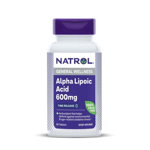 Natrol Alpha Lipoic Acid 600mg tablets - عبوة ناترول ألفا ليبويك أسيد 600 مجم – مضاد أكسدة