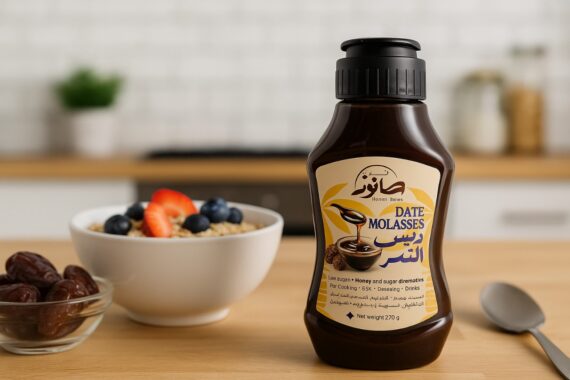 دبس التمر الطبيعي سكويز 270 جم من بصحة – مصدر للطاقة والحديد -Date Molasses Squeeze 270 – Natural sweetener rich in iron and energy