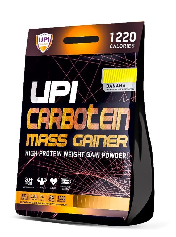 كاربوتين ماس جينر من UPI – مكمل الضخامة المثالي لبناء الكتلة العضلية وزيادة الوزن UPI Carbotein Mass Gainer – High-Calorie Protein Supplement for Muscle Growth & Weight Gain