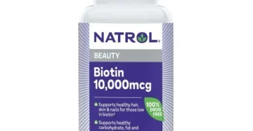 ناترول بيوتين 10,000 / 5,000 ميكروجرام – أقوى مكمل نباتي لتقوية الشعر والبشرة والأظافر Natrol Biotin 10,000 / 5,000 mcg – Vegan Hair, Skin & Nail Support