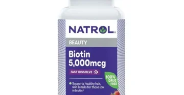 ناترول بيوتين 10,000 / 5,000 ميكروجرام – أقوى مكمل نباتي لتقوية الشعر والبشرة والأظافر Natrol Biotin 10,000 / 5,000 mcg – Vegan Hair, Skin & Nail Support