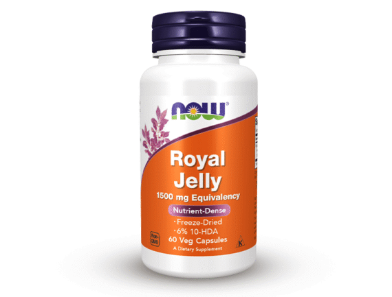 ناو رويال جيلي 1500 مجم – كبسولات غذاء ملكات النحل لدعم المناعة والطاقة NOW Royal Jelly 1500mg – Royal Jelly Vegetarian Capsules for Immunity and Energy Support