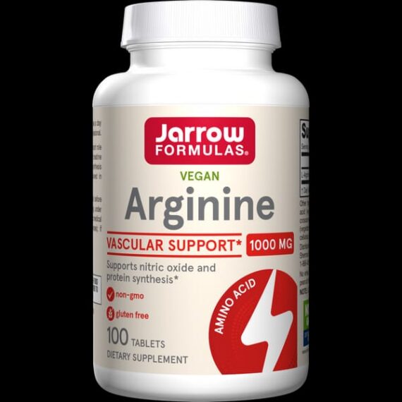 أرجينين من جارو فورميلاز 1000 مجم– دعم صحي للأوعية الدموية وبناء البروتين Arginine 1000mg by Jarrow – Powerful Vegan Support for Heart, Blood Flow & Performance