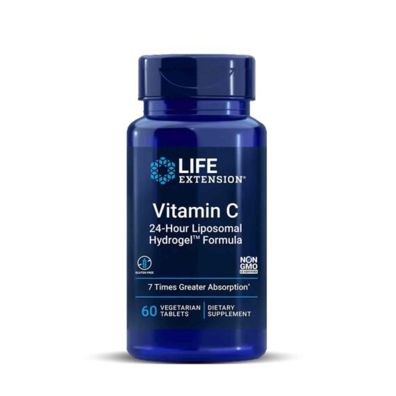فيتامين سي من لايف اكستنشن – تركيبة ليبوزومية ممتدة 24 ساعة بامتصاص عالي Life Extension Vitamin C – 24-Hour Liposomal Hydrogel Formula for Immune & Skin Support