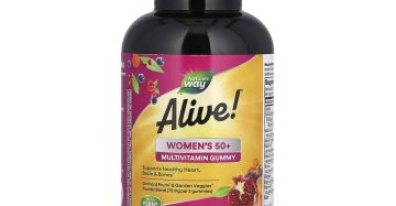 ألايف! فيتامينات متعددة للنساء فوق 50 – جامي نباتية لدعم القلب والدماغ والعظام – 150 قطعة Alive! Women’s 50+ Multivitamin Gummies – Heart, Brain & Bone Support – 150 Mixed Berry Gummies
