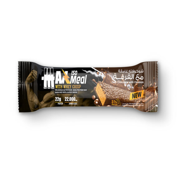 Max Muscle Max Iso Meal Dark Chocolate Cinnamon-ماكس ماصل بروتين بار أيزوليت شوكولاتة غامقة بالقرفة