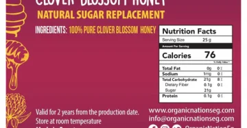 Clover Blossom Honey-عسل زهرة البرسيم الطبيعي