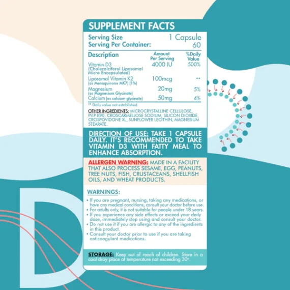 Liposomal D3+K2-ليبوسومال D3+K2