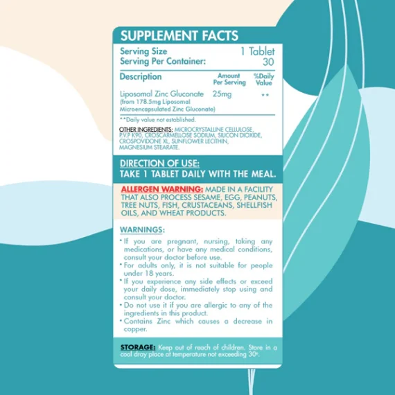 Liposomal Zinc Gluconate-ليبوسومال زنك جلوكونات