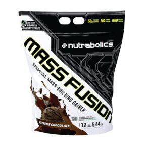 ماس فيوجن من نيوترابوليكس – أقوى مكمل لزيادة الوزن والكتلة العضلية Mass Fusion by Nutrabolics – High Calorie Mass Gainer for Muscle Growth