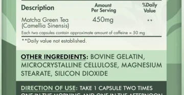 Matcha Premium Green Tea Capsules-كبسولات شاي الماتشا الأخضر الفاخر