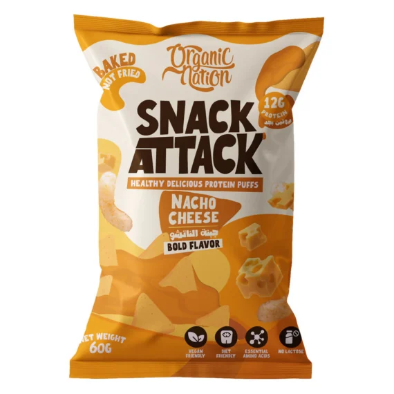 Snack Attack Protein Puffs Nacho Cheese - سناك بروتين بفز ناتشو تشيدر