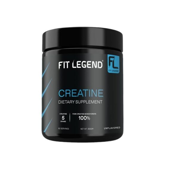 FIT legend Creatine 300g – 100% Pure Micronized Creatine Monohydrate for Power & Muscle Growth كرياتين فيت ليجند 300 جم – نقاء 100% لدعم القوة وبناء العضلات بـ 60 جرعة