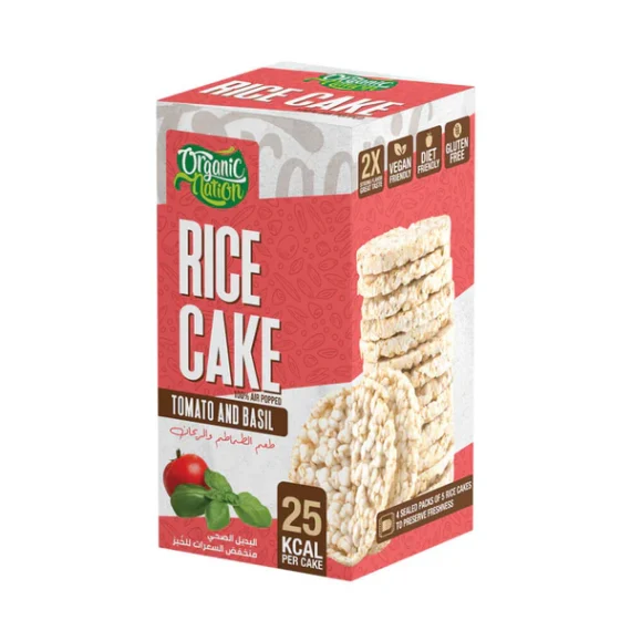 كعك الأرز بطعم الطماطم والريحان -Tomato and Basil Rice Cake