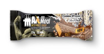 ماكس ماصل ماكس ايزو ميل بروتين بار كوكيز آند كريم-Max Muscle Max Iso Meal Protein Bar Cookies N Cream