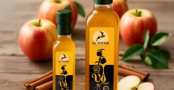 خل التفاح العضوي الخام غير المصفى مع الأم | خل عكِر 100% طبيعي من Dr. Foods Organic Apple Cider Vinegar – 100% Raw, Unfiltered & With the Mother