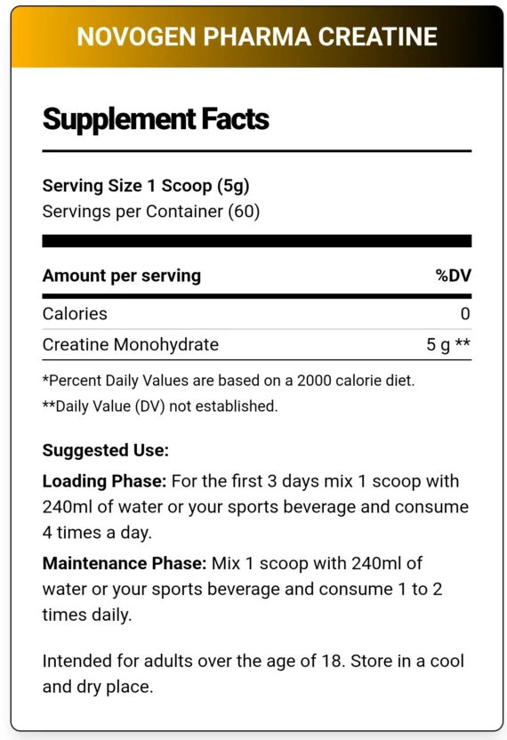 كرياتين نوفوجين مونوهيدرات-Novogen Creatine Monohydrate
