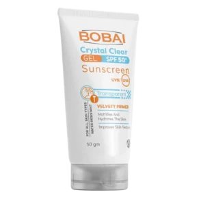 BOBAI Sunscreen Gel Crystal Clear SPF50+ 50ml | بوباى كريستال كلير جل واقي شمس 50 جم – حماية خفيفة وشفافة