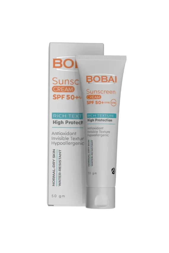 Bobai Sunscreen Cream SPF50+ High Protection 50g | بوباى صن سكرين كريم 50 جم – حماية عالية من أشعة الشمس