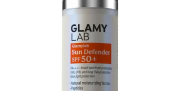 Glamy Lab Sun Defender – 50ml, lightweight sunscreen with high UVA/UVB protection. جلامي لاب صن ديفيندر 50 مل (SPF50) – حماية متقدمة من أشعة الشمس