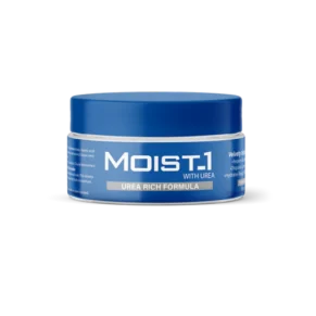 Moist-1 Urea Cream – 100g, deep moisturizing cream for dry and rough skin. مويست 1 كريم باليوريا – 100 جم، كريم مرطب ومجدد للبشرة الجافة والمتشققة.