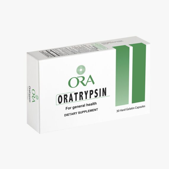 ORA Trypsin – Enteric-Coated Trypsin & Chymotrypsin Tablets for Inflammation and Recovery أورا تريبسين – أقراص مغلفة معويًا تحتوي على تربسين وكيموتربسين لعلاج الالتهابات