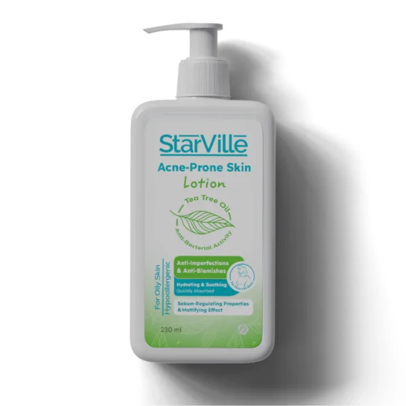 StarVille Acne Prone Skin Lotion 230 ml – Oil-Control & Lightweight Moisturizer ستارفيل لوشن للبشرة المعرضة للحبوب 230 مل – ترطيب وتنقية متكاملة للبشرة الدهنية