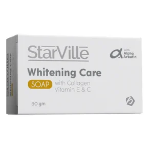 Starville Whitening Care Soap – 90 gm brightening and purifying soap bar. ستار فيل صابونة تفتيح 90 جم – صابونة لتفتيح وتنظيف البشرة بعمق.