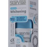 Starville Whitening Roll-On Hair Reducer – 60ml, brightening deodorant that helps reduce underarm hair growth. ستارفيل رول أون وايتينج هير ريديوسر – 60 مل، مزيل عرق لتفتيح البشرة وتقليل نمو الشعر.