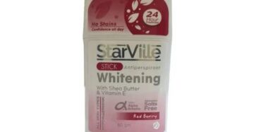ستارفيل مزيل عرق ستيك برائحة التوت الأحمر – 60 جم، مزيل عرق لتفتيح البشرة برائحة فاكهية منعشة. Starville Whitening Stick Red Berry – 60ml, brightening deodorant stick with red berry fragrance.