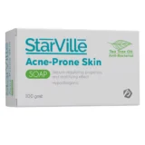 Starville Acne Prone Skin Soap – 100 gm purifying soap for acne and oily skin. ستار فيل صابونة لحب الشباب – 100 جم لتنظيف البشرة الدهنية وتقليل الحبوب.