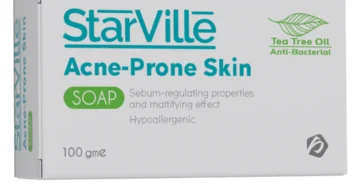 Starville Acne Prone Skin Soap – 100 gm purifying soap for acne and oily skin. ستار فيل صابونة لحب الشباب – 100 جم لتنظيف البشرة الدهنية وتقليل الحبوب.