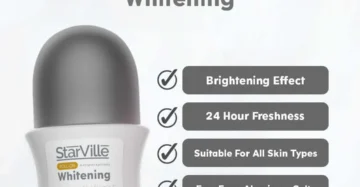 ستارفيل رول أون تفتيح ومزيل العرق | حماية 24 ساعة وترطيب مع مكونات طبيعية Starville Lightening Roll-On | 24h Protection & Underarm Brightening