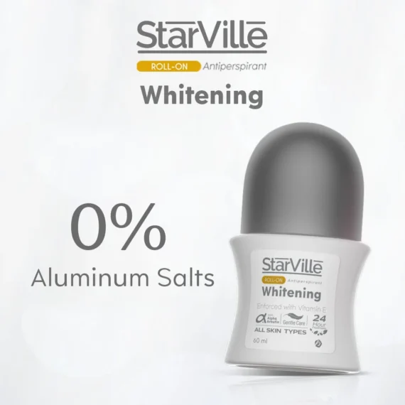 ستارفيل رول أون تفتيح ومزيل العرق | حماية 24 ساعة وترطيب مع مكونات طبيعية Starville Lightening Roll-On | 24h Protection & Underarm Brightening