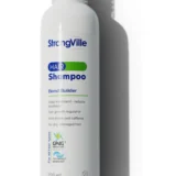 Strongville Extra Hair Shampoo – 220 ml strengthening and anti-hair fall shampoo. سترونج فيل شامبو للشعر – 220 مل، شامبو لتقوية ومنع تساقط الشعر.