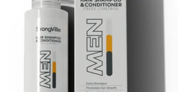شامبو وبلسم سترونجفيل للرجال – 220 مل، تركيبة 2 في 1 لتنظيف وتقوية الشعر. Strongville Men Shampoo & Conditioner – 220 ml 2-in-1 cleansing and strengthening formula for men.