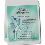 Sulfax Icy Menthol Patch – Cooling hydrogel patch for instant muscle and joint pain relief لصقات سلفاكس آيس منتول – لصقة تبريد فورية لآلام العضلات والمفاصل