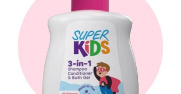 Superkids 3 in 1 Strawberry Milkshake Shampoo – Kids shampoo, conditioner & body wash 500 ml سوبركيدز 3 في 1 برائحة ميلك شيك الفراولة – شامبو وبلسم وغسول جسم للأطفال 500 مل