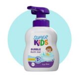 Superkids Bubble Bath 300 ml – gentle tear-free bubble bath for kids سوبركيدز بابل باث 300 مل – جل استحمام لطيف وخالٍ من الدموع للأطفال