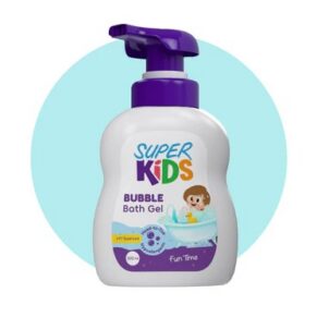 Superkids Bubble Bath 300 ml – gentle tear-free bubble bath for kids سوبركيدز بابل باث 300 مل – جل استحمام لطيف وخالٍ من الدموع للأطفال
