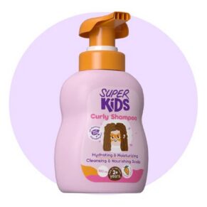 Superkids Curly Hair Shampoo 300 ml – gentle shampoo for curly kids’ hair سوبر كيدز شامبو للشعر الكيرلي 300مل – شامبو لطيف خالٍ من السلفات للأطفال