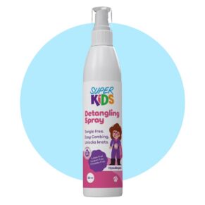 Superkids Detangling Hair Spray – Gentle kids’ hair detangler spray 120 ml سوبركيدز سبراي لفك تشابك الشعر – بخاخ لطيف لتنعيم وتمشيط شعر الأطفال 120 مل